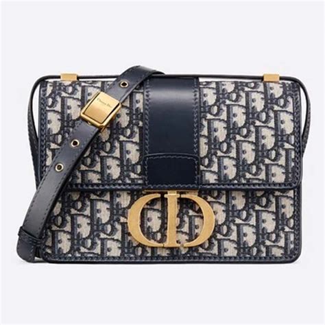 30 montaigne bag blue dior oblique jacquard|Dior 30 montaigne bag.